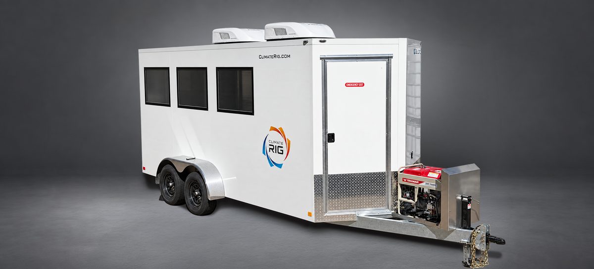 ClimateRig mobile cooling trailer with onboard generator